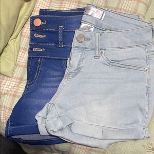 2 NOBO High Waist Blue Denim Shorts